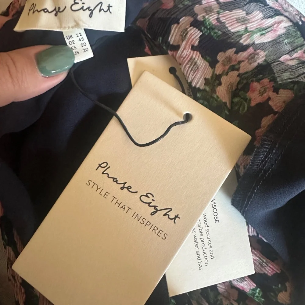 Phase Eight Betty Floral Print Swing Dress | Size 20 | NWT - Picture 14 of 15